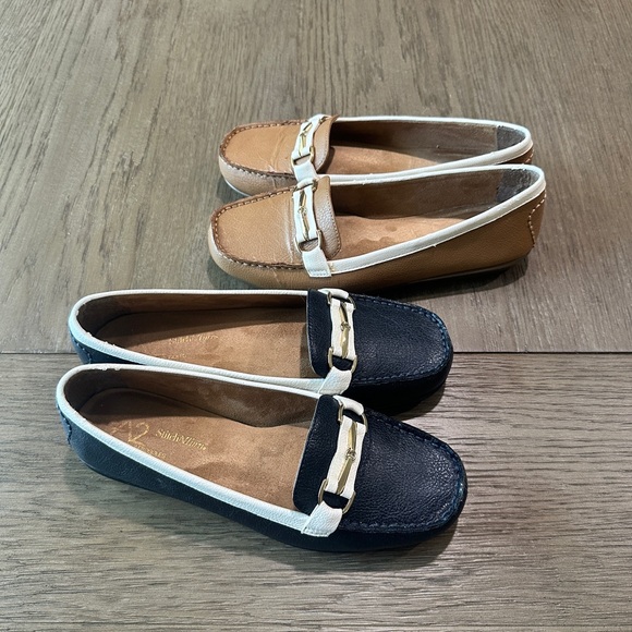 A2 By Aerosoles Shoes - A2 by Aerosoles Stitch N Turn Loafers Bundle Size 8 Navy and Tan